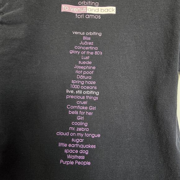 All Sport Events Vintage Black 90's Tori Amos Concert Tee Size L - Picture 5 of 10